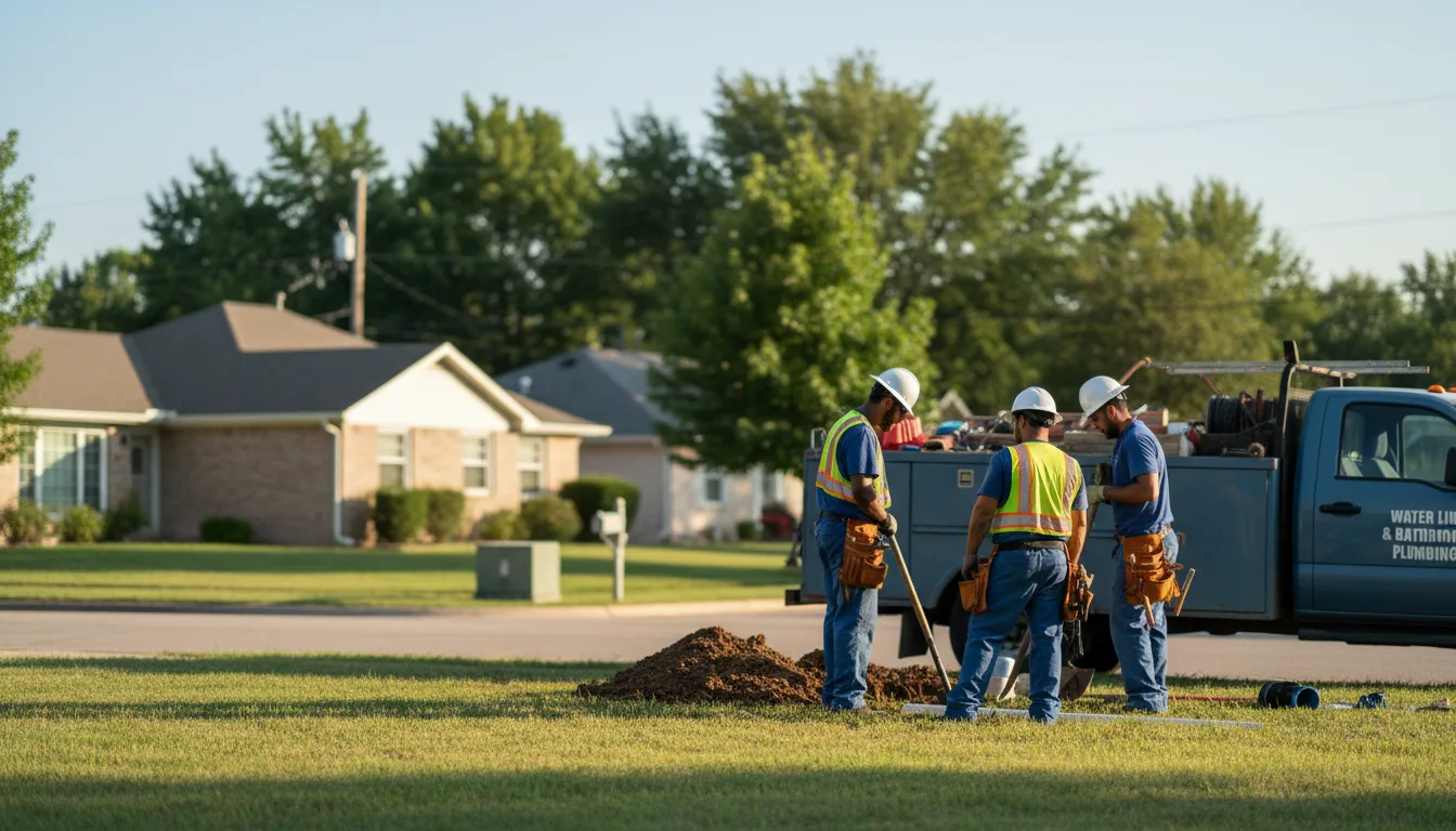 Residential water line and bathroom plumbing service in Moundsville, WV